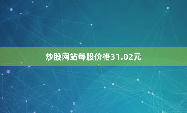 炒股网站每股价格31.02元