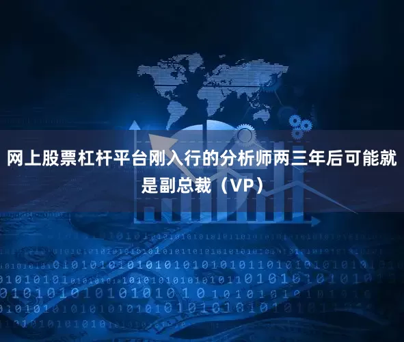 网上股票杠杆平台刚入行的分析师两三年后可能就是副总裁（VP）